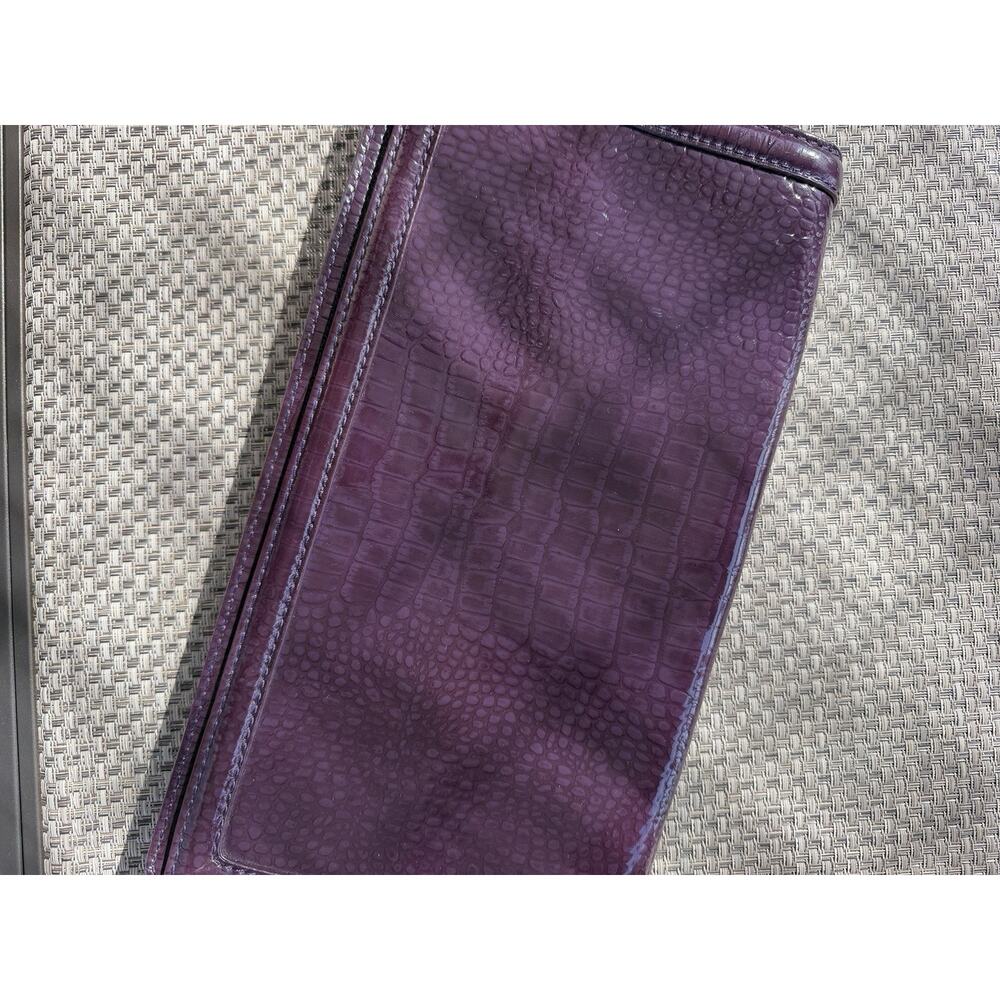 NWT Banana Republic Faux Purple Croc Clutch